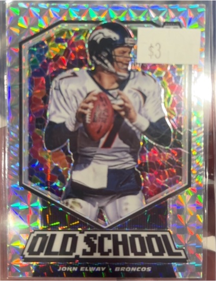 2020 Panini Mosaic #OS2 John Elway Old School Silver Mosaic Broncos — front