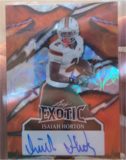 2024 Leaf Exotic #E-IH1 Isaiah Horton — front