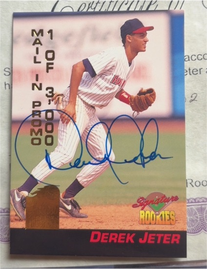 1994 Signature Rookies #S4 Derek Jeter Mail In Promo — front
