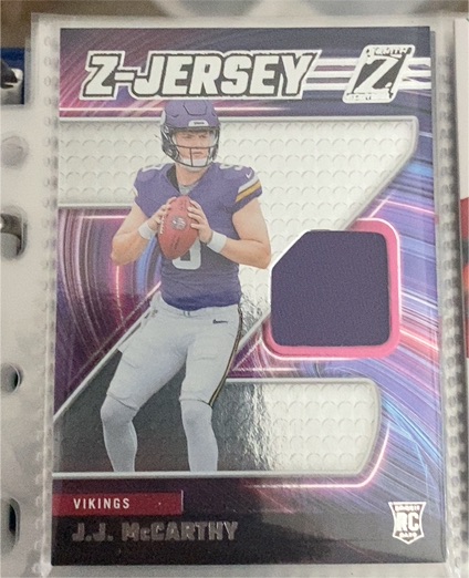 2024 Panini Zenith Z-Jersey #ZJ9 J.J. McCarthy — front