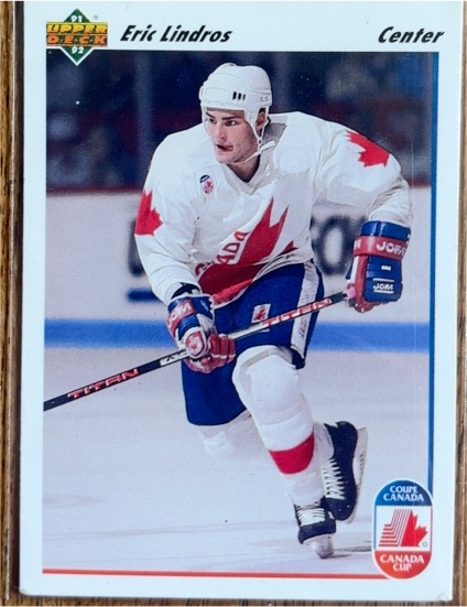 1991-92 Upper Deck #9 Eric Lindros Canada Cup — front