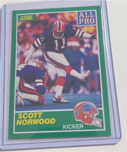 1989 Score #290 Scott Norwood — front