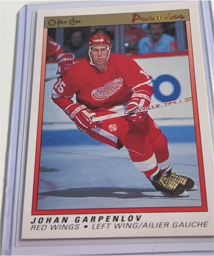 1990-91 O-Pee-Chee Premier #35 Johan Garpenlov — front