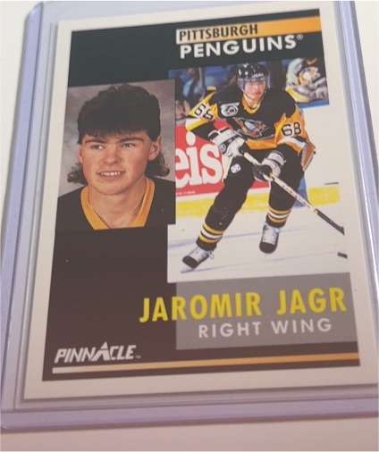 1991-92 Pinnacle #53 Jaromir Jagr — front