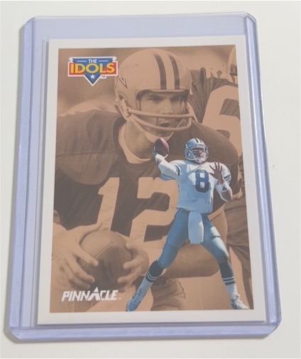 1991 Pinnacle #383 Troy Aikman / Roger Staubach The Idols — front
