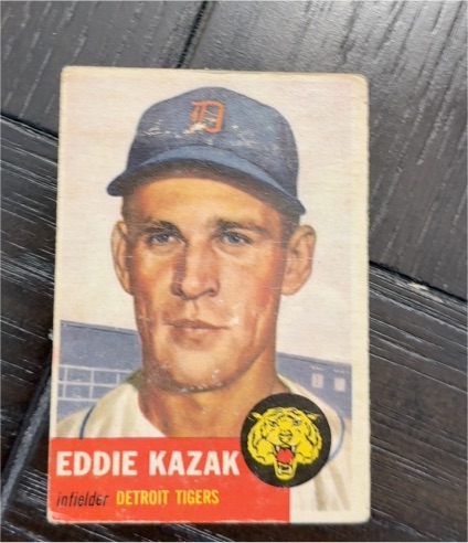 1953 Topps #194 Eddie Kazak Detroit Tigers — front