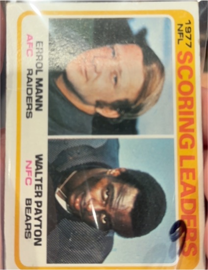 1978 Topps #334 Walter Payton/Errol Mann — front