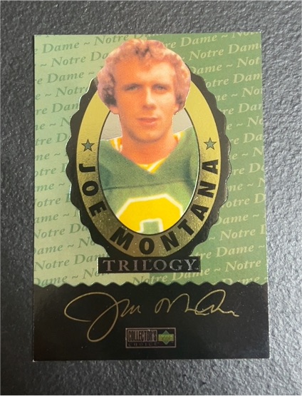 1995 Upper Deck Joe Montana Trilogy Insert — front