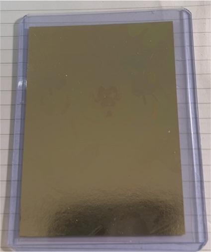 Unknown Gold Hologram Card — front