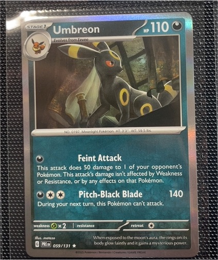 2025 Pokémon Prismatic Evolutions #059 Umbreon — front