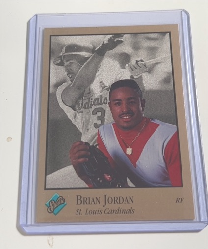 1992 Leaf Studio #93 Brian Jordan — front