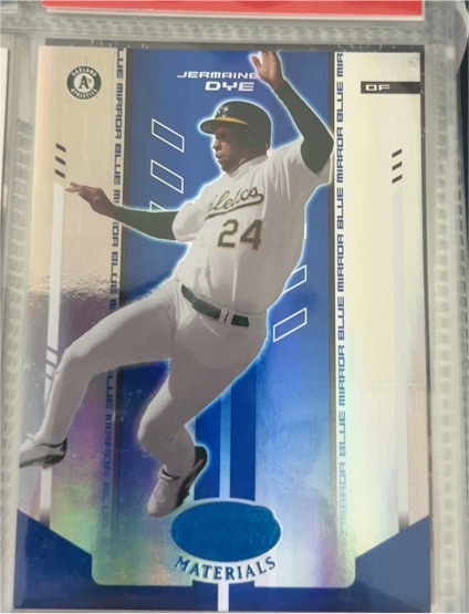 2004 Leaf Certified Materials Mirror Blue Jermaine Dye — front
