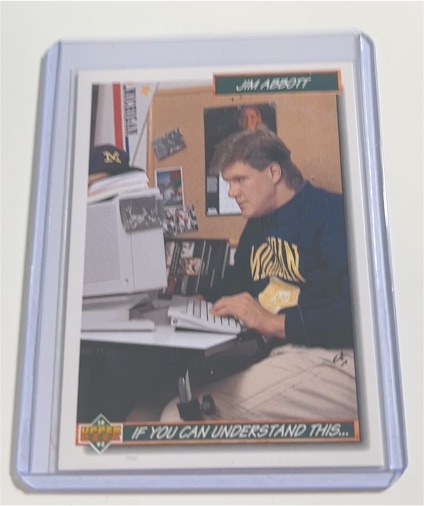 1992 Upper Deck #78 Jim Abbott — front