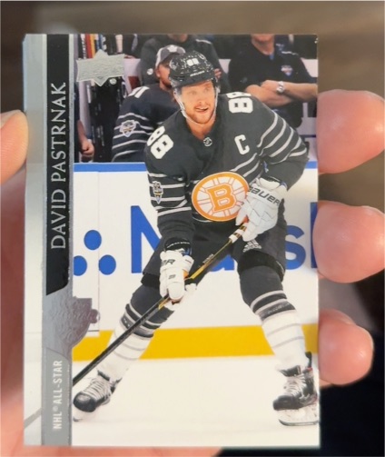 2020-21 Upper Deck Extended Series #695 David Pastrnak — front