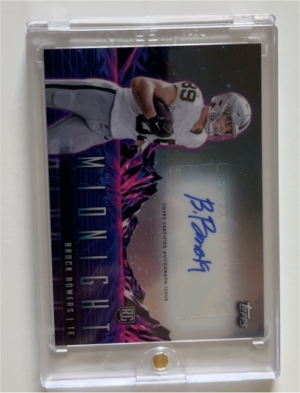 2024 Topps Midnight #RHS-BB Brock Bowers Rookie Horizon Signatures — front