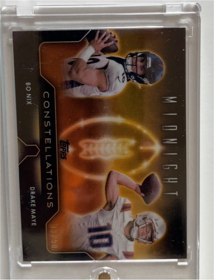 2024 Topps Midnight #C-21 Drake Maye / Bo Nix Constellations — front