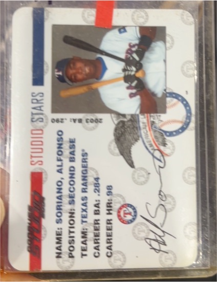 2004 Donruss Studio Studio Stars #SS-3 Alfonso Soriano — front
