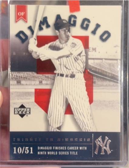 2002 Upper Deck Tribute to Joe DiMaggio #109 — front