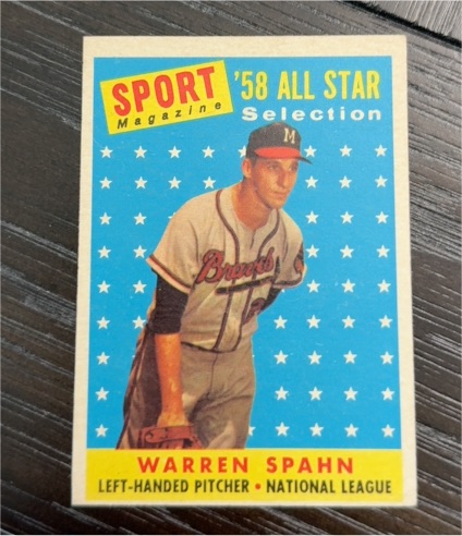 1958 Topps #494 Warren Spahn — front