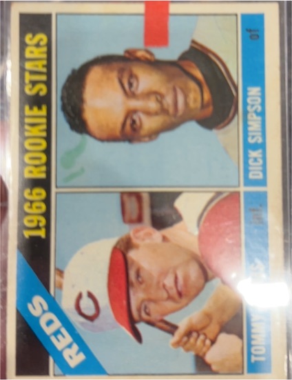1966 Topps #311 Tommy Helms/Dick Simpson Reds Rookie Stars — front