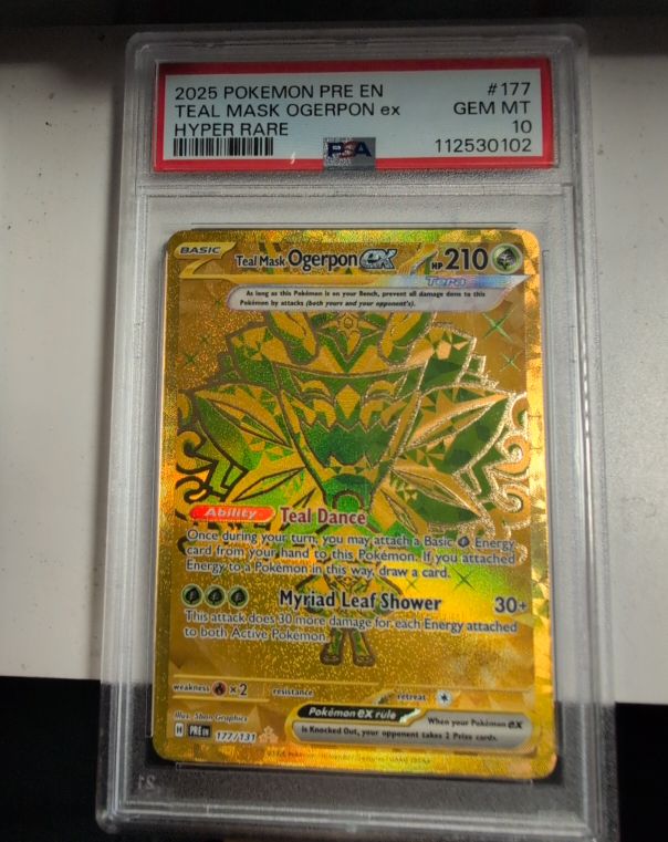 2025 Pokémon Prismatic Evolutions #177 Teal Mask Ogerpon ex — front