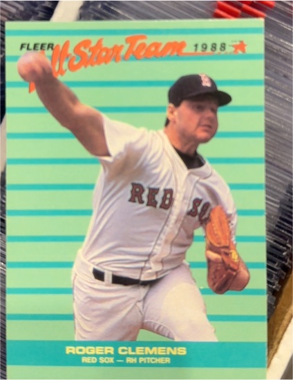1988 Fleer #4 Roger Clemens All-Star Team — front