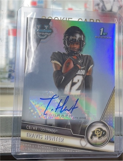 2023 Bowman University Chrome #36 Travis Hunter 1st Bowman — front
