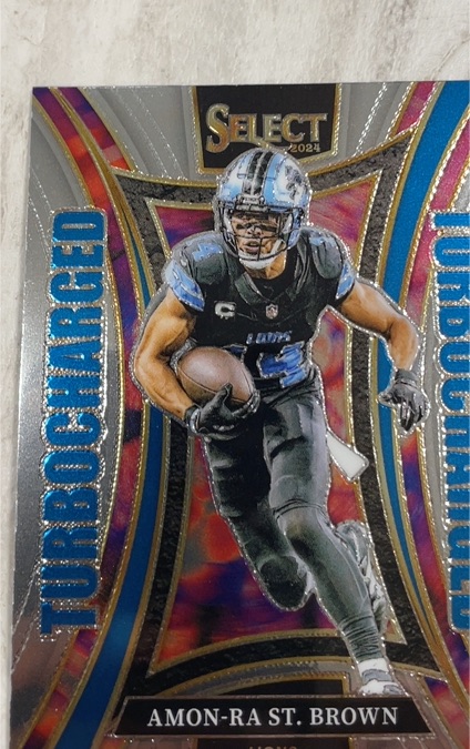 2024 Panini Select #25 Amon-Ra St. Brown Turbocharged — front