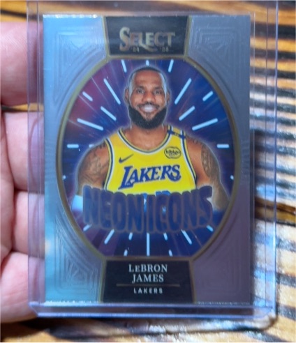 2024-25 Panini Select #7 LeBron James Neon Icon — front