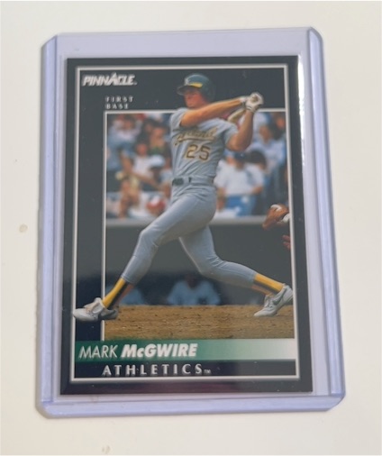 1992 Pinnacle #217 Mark McGwire — front