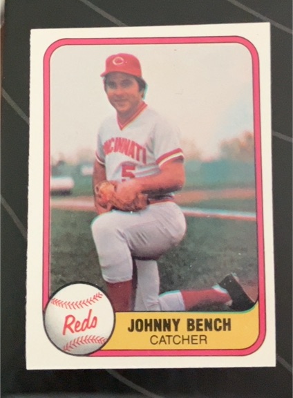 1981 Fleer #196 Johnny Bench — front