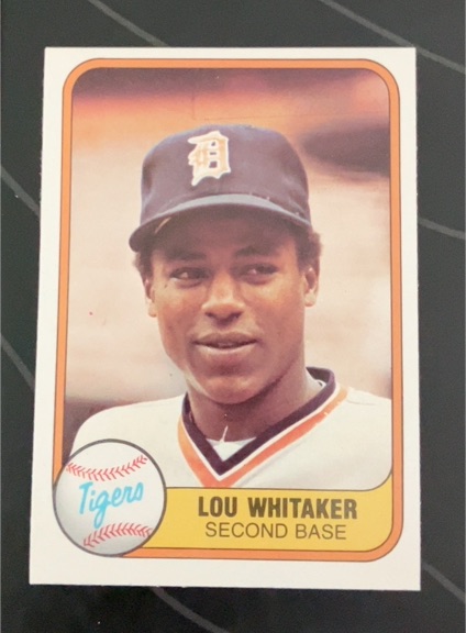 1981 Fleer #463 Lou Whitaker — front