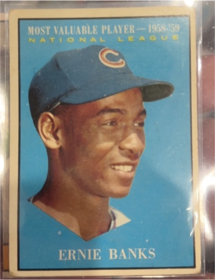1961 Topps #485 Ernie Banks — front