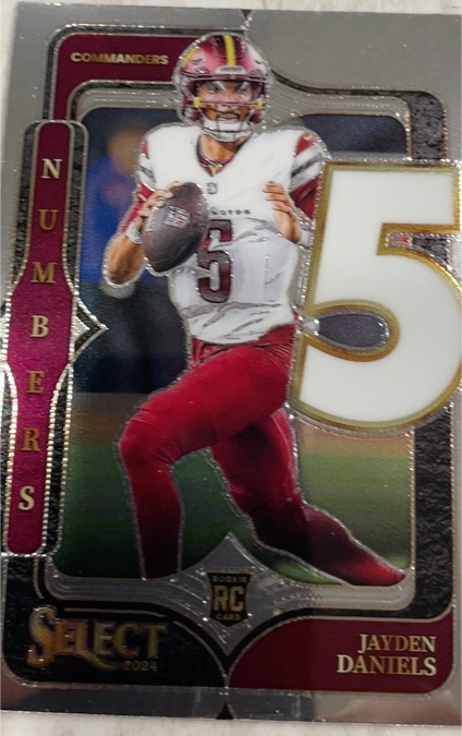2024 Panini Select #23 Jayden Daniels Select Numbers — front