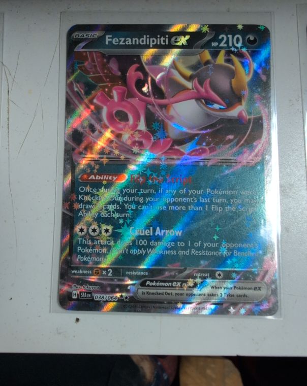 Pokemon SV: Shrouded Fable #038/064 Fezandipiti ex — front