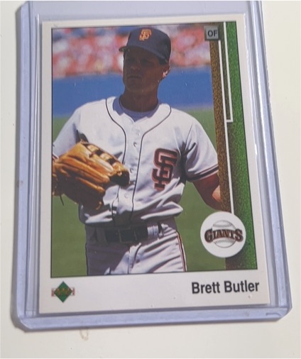 1989 Upper Deck #218 Brett Butler — front