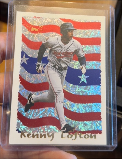 1995 Topps CyberStats #7 Kenny Lofton — front