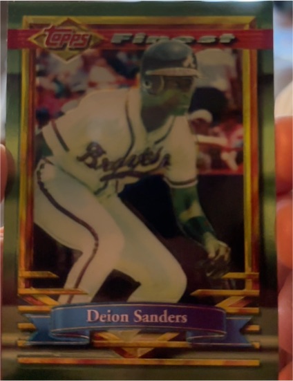 1994 Topps Finest #22 Deion Sanders — front