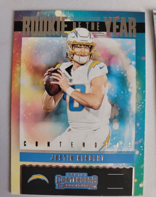 2020 Panini Contenders Rookie of the Year #RY-JHE Justin Herbert — front