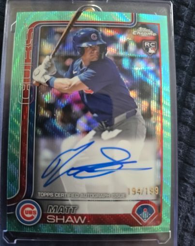2025 Topps Chrome #RA-MS Matt Shaw — front