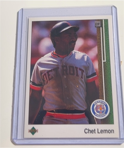 1989 Upper Deck #128 Chet Lemon — front