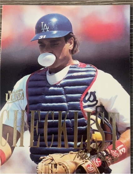 1996 Fleer Ultra #6 Mike Piazza Checklist — front