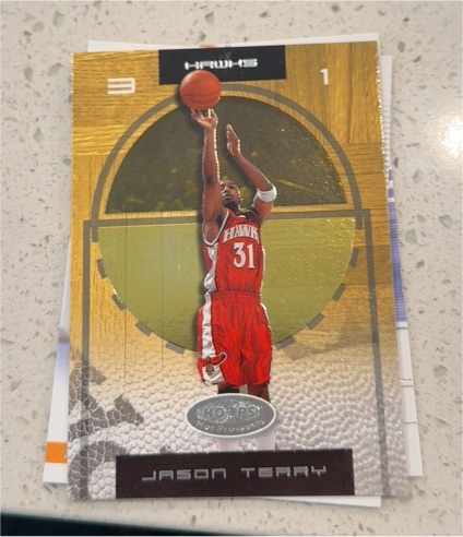 2001-02 Hoops Hot Prospects #1 Jason Terry — front
