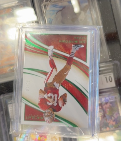 2023 Panini Revolution Joe Montana #VJ-10 Red Mojo Parallel — front