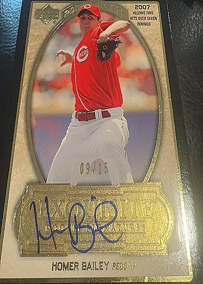 2007 Upper Deck Exquisite Rookie Heroes #RH-HB1 Homer Bailey — front