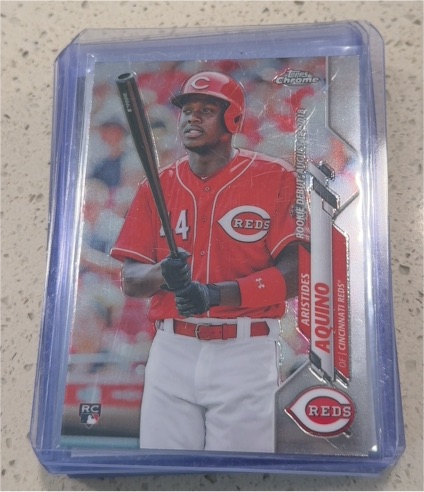 2020 Topps Chrome Update #U-29 Aristides Aquino Rookie Debut Cincinnati Reds — front