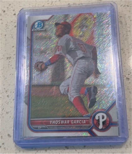 2022 Bowman Chrome #BCP-215 Yhoswar Garcia — front