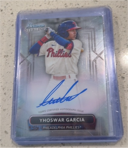 2022 Bowman Sterling Prospect Autographs #PA-YG Yhoswar Garcia — front
