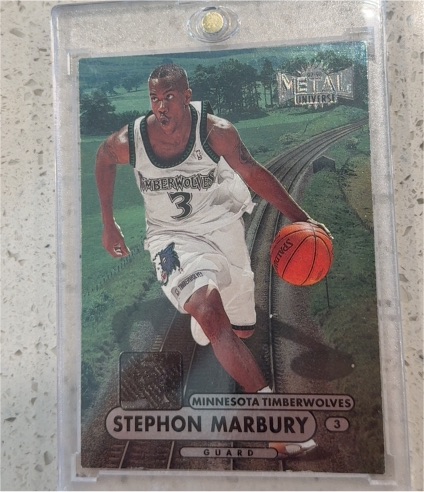 1997-98 Skybox Metal Universe #55 Stephon Marbury — front