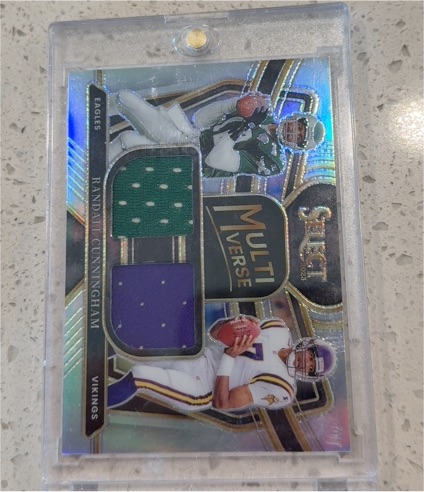 2023 Panini Select Multiverse Dual Patch # Randall Cunningham — front